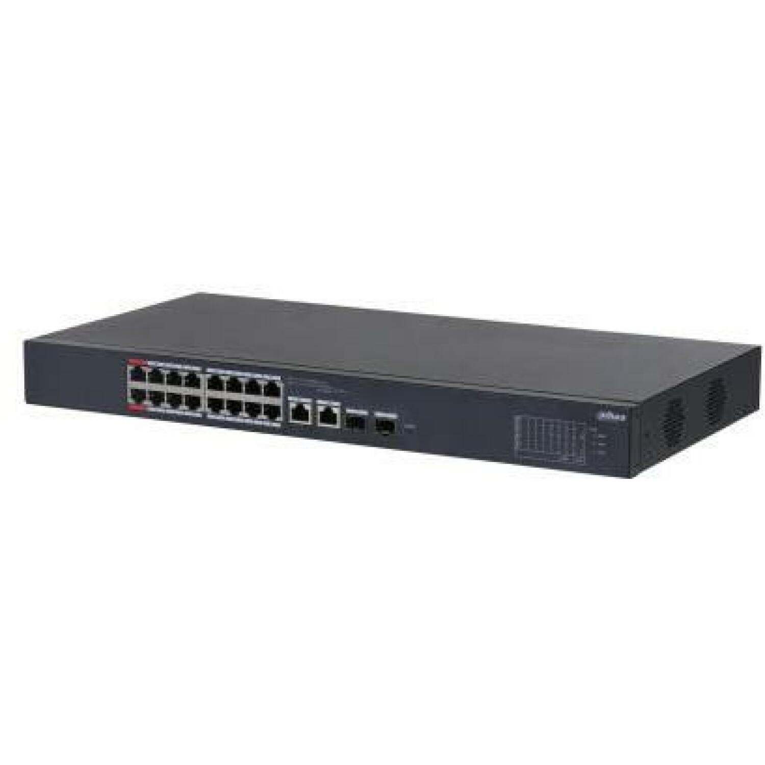 Dahua 18-Port Cloud Managed Desktop Switch with 16-Port PoE_DH-CS4218-16ET-240