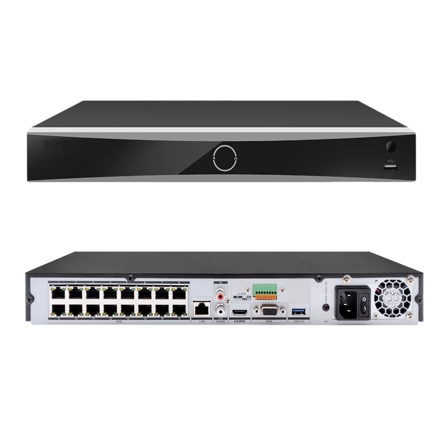 16-ch PoE 1U K Series AcuSense 4K NVR_DS-7616NXI-K2/16P(D)