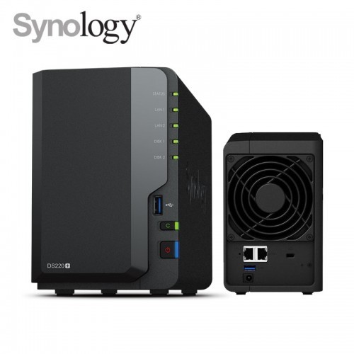 Synology DiskStation DS225+ 2Bays NAS, RAM 2GB(Up to 6GB)