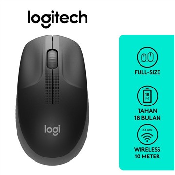 Logitech M190 Wireless Mouse Charcoal/Blue/Red (910-005913)