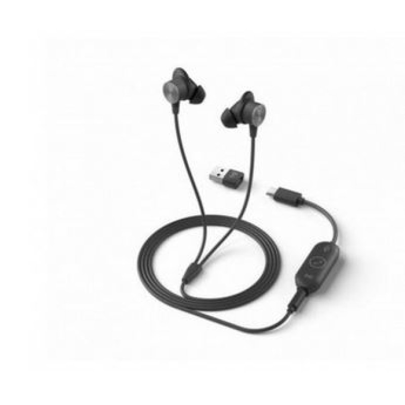 Logitech Zone Wired Earbuds Built for business with embedded  noise-canceling mic and multiple connections(981-001095)