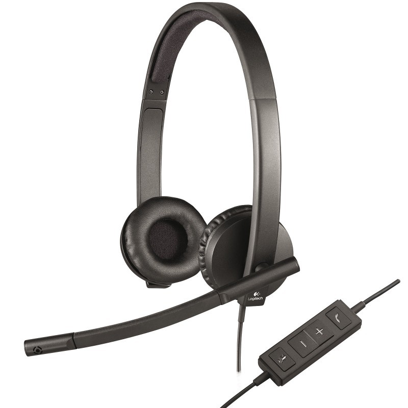 Logitech H570e USB Headset Comfortable with Noise Cancelling Mic