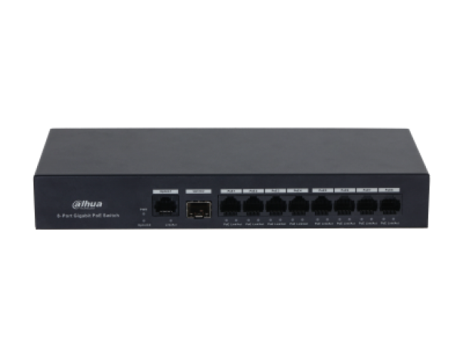 Dahua 10-Port Economical Gigabit Switch with 8-Port PoE_DH-PFS3110-8GT-65
