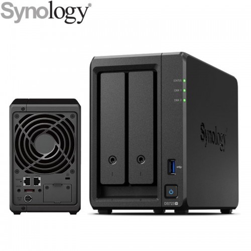 Synology DiskStation DS725+ 2Bays NAS(Up to 7Bays), RAM 2GB(Up to 32GB), Built-in M.2 Drive 2Slots